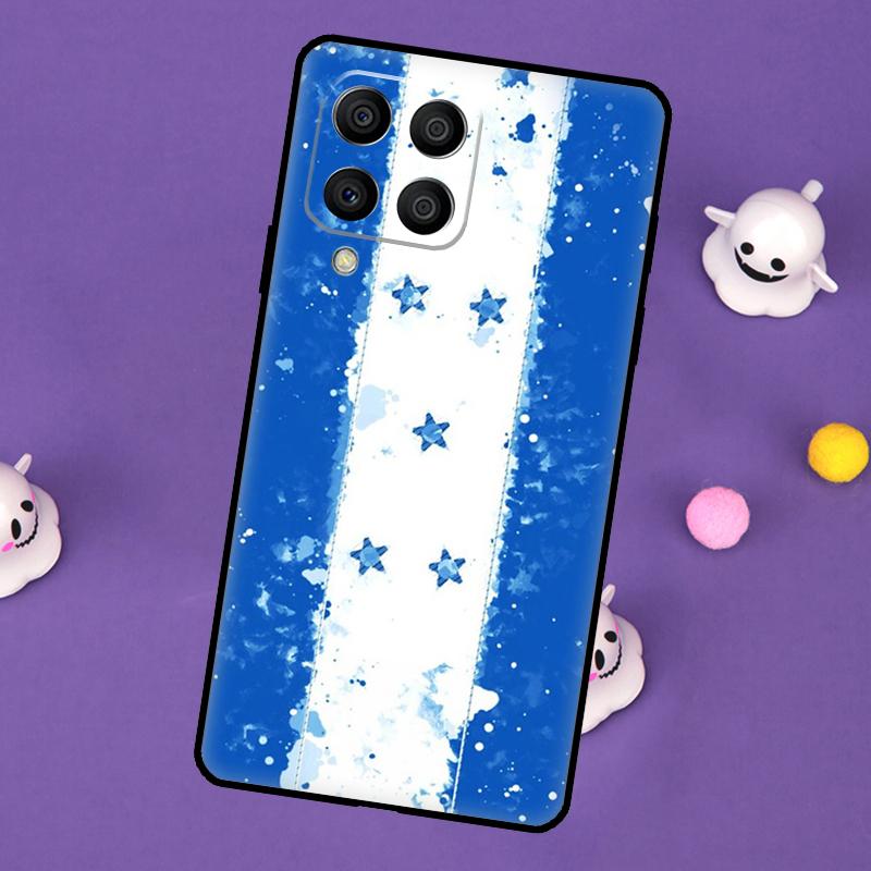 Honduras Flag Cover For Samsung Galaxy M55 M15 M33 M13 M23 M53 M31 M51 M14 M34 M54 M20 M30s M52 M32 Case