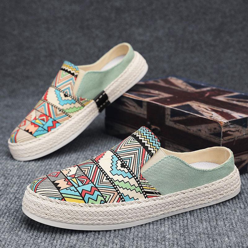 Fashion Non-slip Fashion Half Slippers Casual Shoes For Men Mules Plus Size Loafers Flat Sneakers Walking Footwear Zapatos Hombre2024