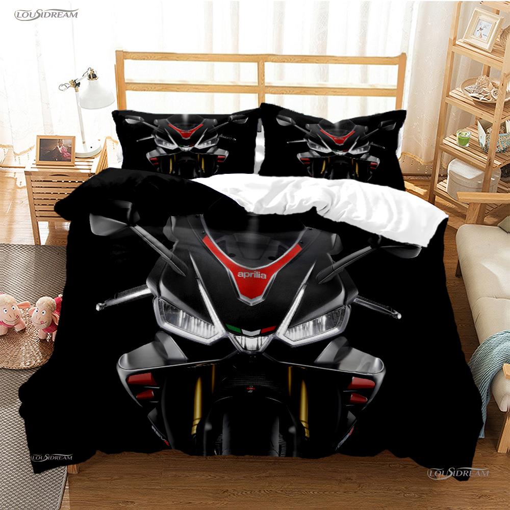 

A-Aprilia Moto Racing All Season Duvet Cover Comforter Bedding Sets Soft Quilt Cover And Pillowcases Single/Double/Queen/King AU Queen(210*210cm)3pcs