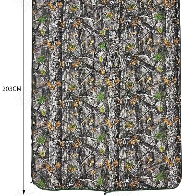 Outdoor Big Tree Camouflage Cape Portable Cold Sleeping Bag Multi-functional Camouflage Sleeping Bag Picnic Quilting Camping Warm