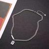 Titanium steel necklace men's trendy Cuban chain men's pendant niche chain girls sweater chain jewelry women