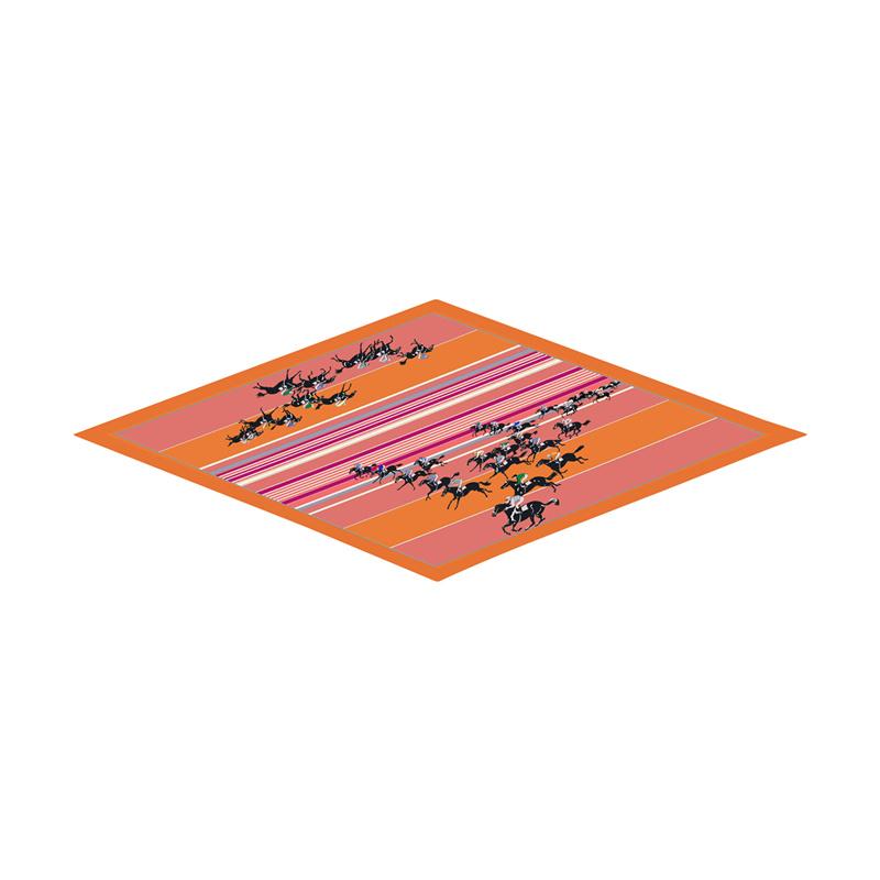 Diamond Scarf Fly Horse Print Brand Silk Scarves Wraps Women Luxury Bandana Headband Lady Hijabs Foulards Neckerchief Shawl