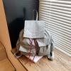 New Korean version of student schoolbag women's high-value commuter travel bag solid color large-capacity casual backpack women