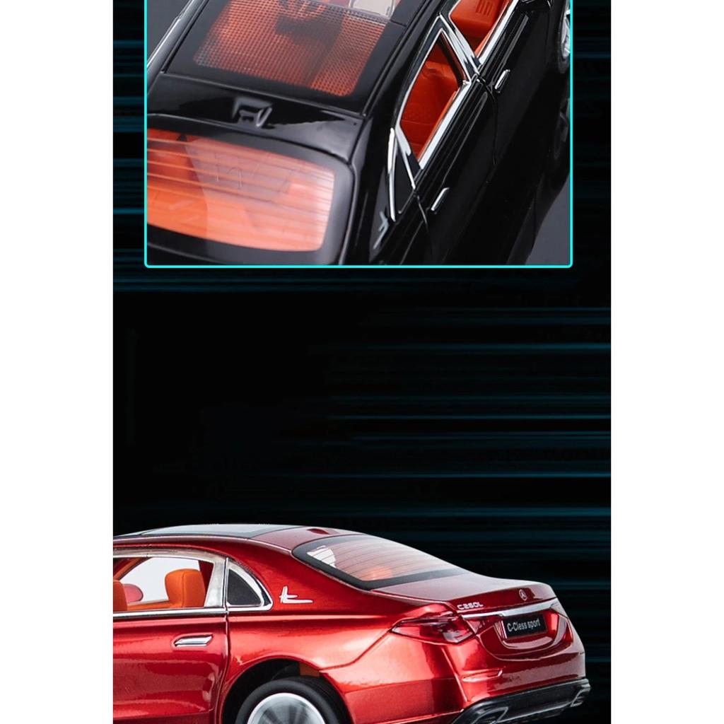 1/24 BENZ C260 Classe C Lega Auto Diecasts & Veicoli Giocattolo Modello Auto Suono e Luce Tirare Indietro Auto Giocattoli Regali