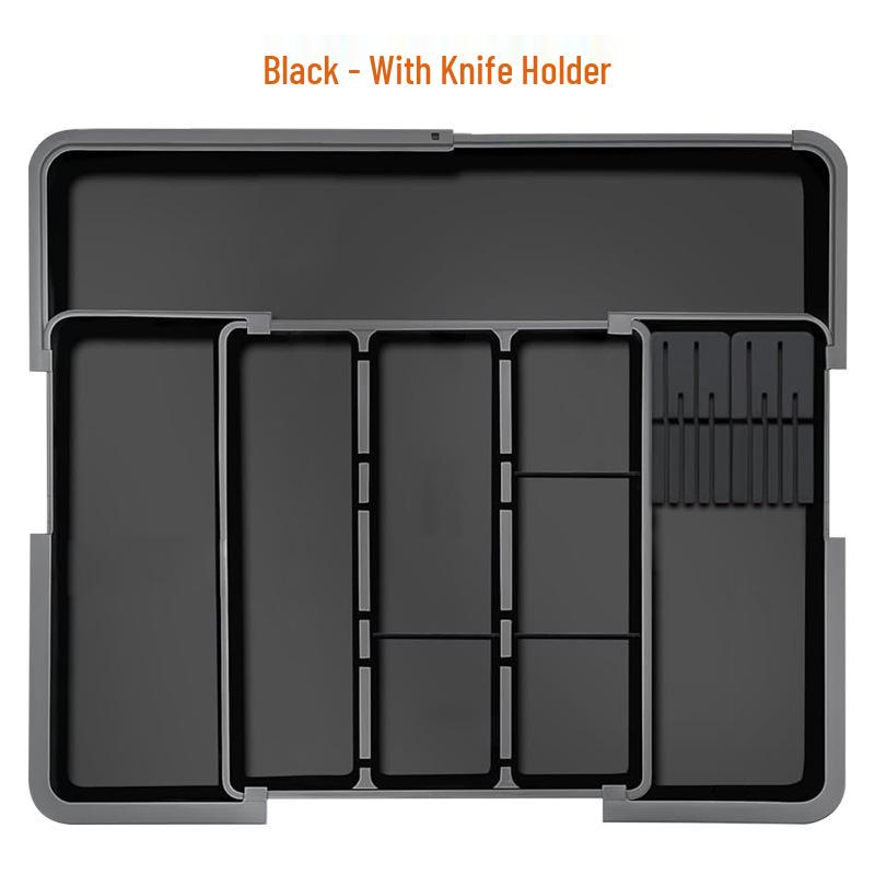 Retractable Kitchen Desktop Drawer for Organizing Cutlery and Utensils