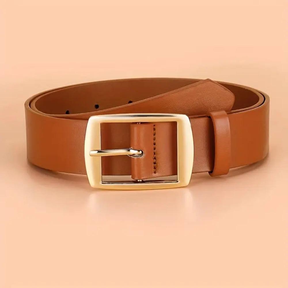 Casual Business Belt Luxury Metal Pin Buckle Belt Retro Waist Strap  For Man