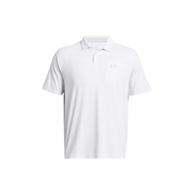 Ua Iso-Chill Printed Logo Loose Fit Short Sleeve Polo Shirt Men Polo Shirts White 1377364-100