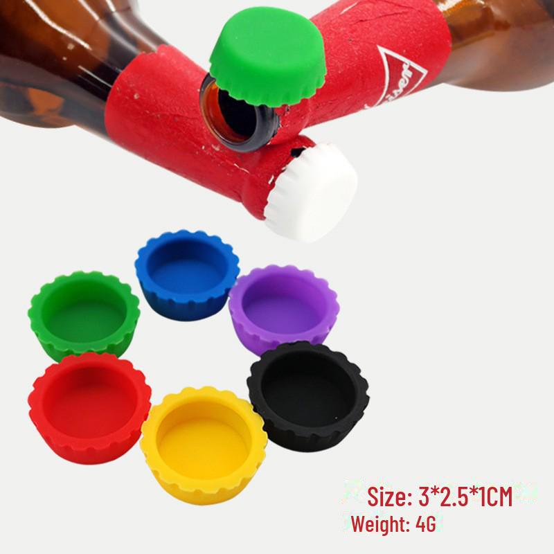 Dop de sticlă de vin din silicon colorat - Capac de etanșare universal reutilizabil pentru vin roșu