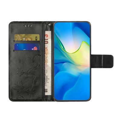 Voor Motorola Moto G53 5G/G23 4G/G13 4G Telefoon Lederen Hoes Bedrukte Vlinder Bloem Telefoonhoes Standaard Portemonnee met Riem