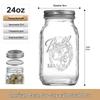 Retro Mason Glass Storage Jar with Lid - Food Grade Transparent Kitchen Container