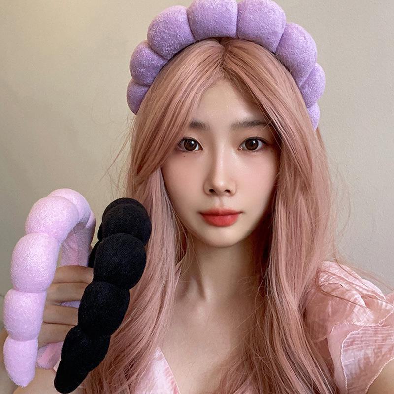 Candy-Colored Cloud Headband: Stylish High-Top Sponge Hairpin for Women