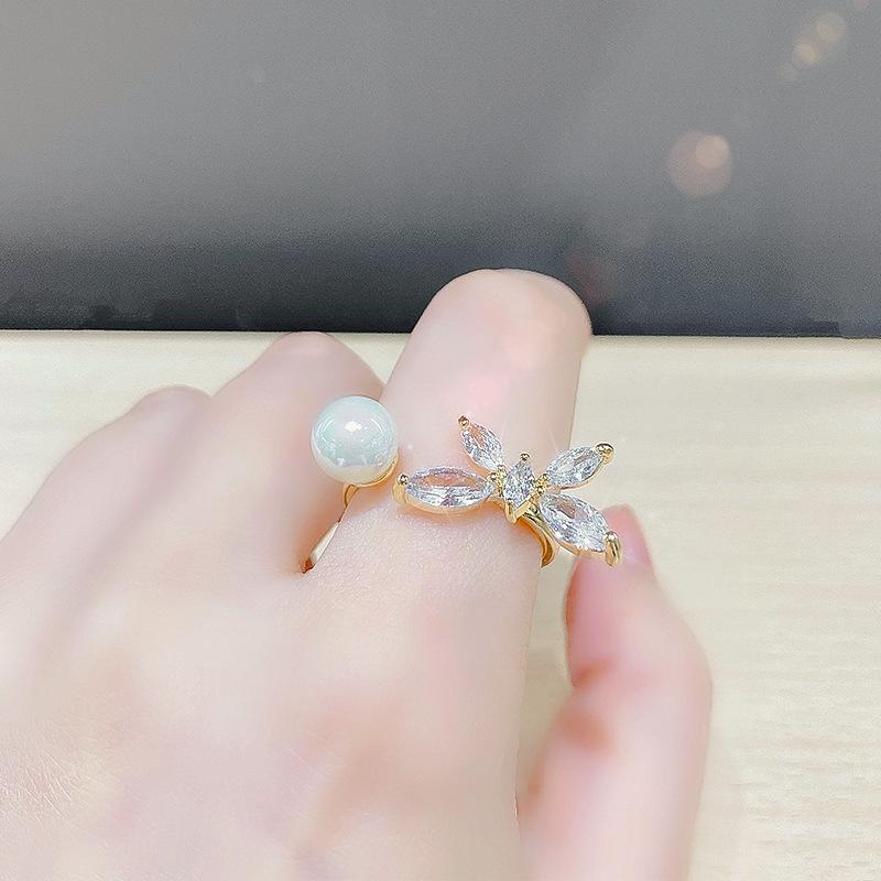 Adjustable Women's Ring Temperament Tide Ring Design Fashion Personality Commuter Style Index Finger Ring Wedding Party Jewelry Elegant Accessories