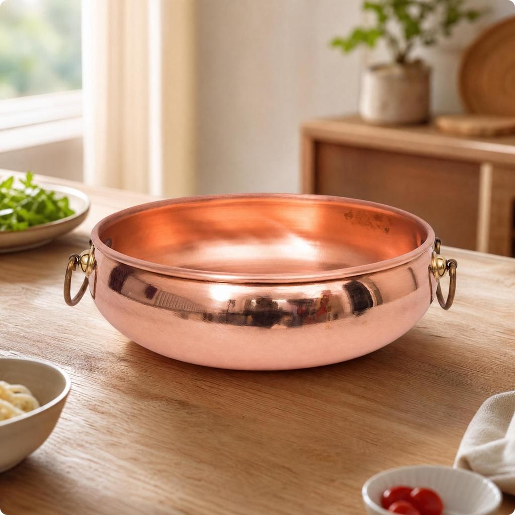 Pentola in Rame Interno Non Rivestito per Zuppa con Fondo Composito