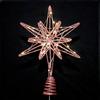 Gold Glitter Light-Up Wrought Iron Octagonal Christmas Tree Topper Star Decoration 2025