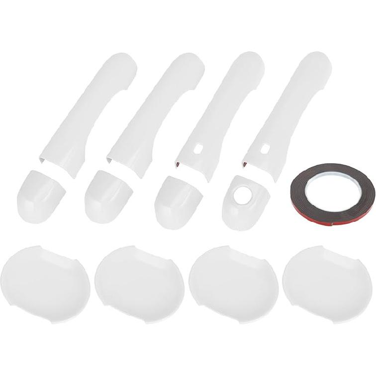 Motoforti Exterior Door Handle Cover Set, Decoration Trim for Jeep Renegade 2015-2021, ABS, Orange, 1 Set