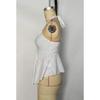Womens V Neck Wrap Tank Top With Eyelet Embroidery Spaghetti Strap Casual Peplum Sleeveless Blouse