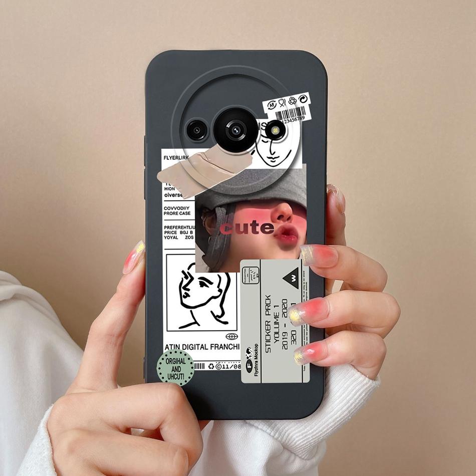 

For Redmi A3 A3X Case Cartoon Liquid Silicone Full Coverage Anti Drop Phone Covers For Xiaomi Redmi A 3 Bumper Funda Protector Redmi A3X