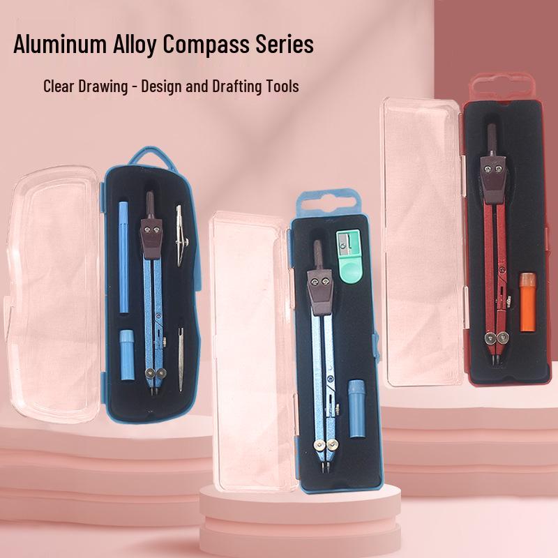 

Colored Drawing Compass and Ruler Set - Aluminum Alloy Multi-Piece Divider Kit A6 Compass (3 pieces)