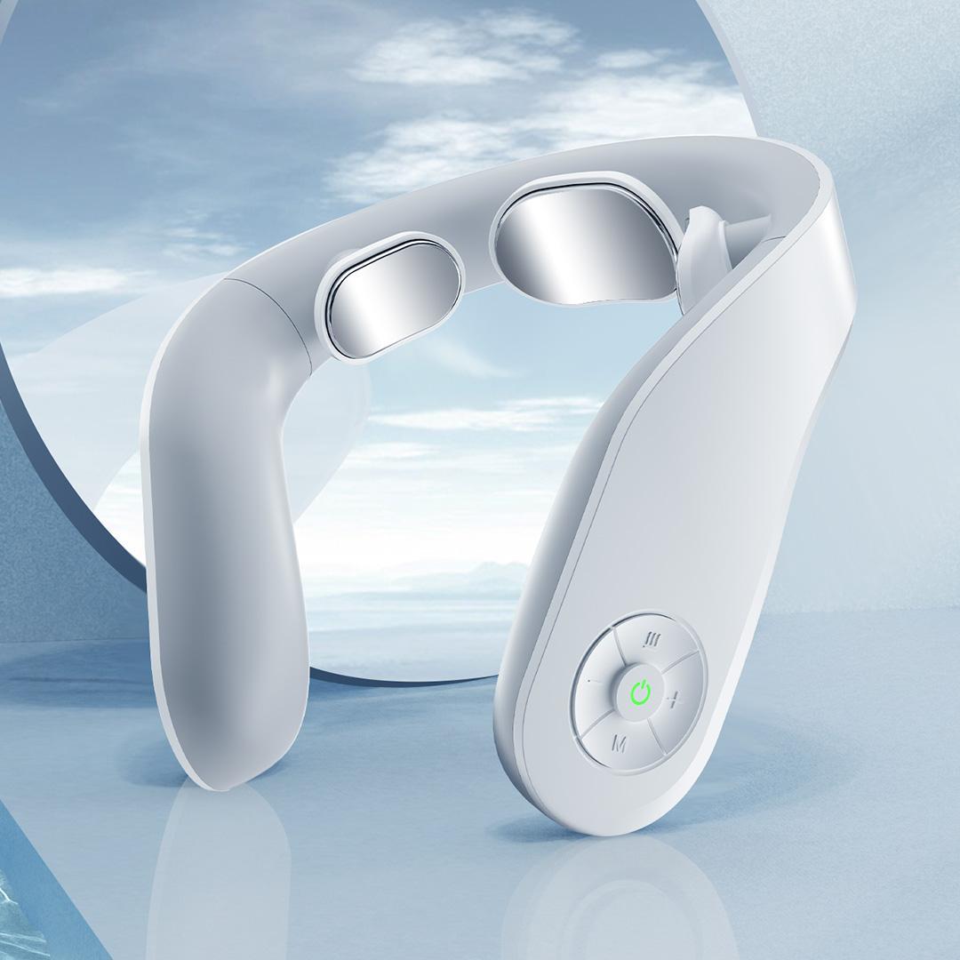 

Массажер для шейного отдела Импульсная физиотерапия Бытовой многофункциональный горячий компресс Интеллектуальный массажер для шеи Подвесная шея Защита для шеи Массажер для шеи белый