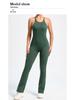 Adjustable Strap Flare Bodysuit Yoga Wear - European & American Sports Fitness Jumpsuit