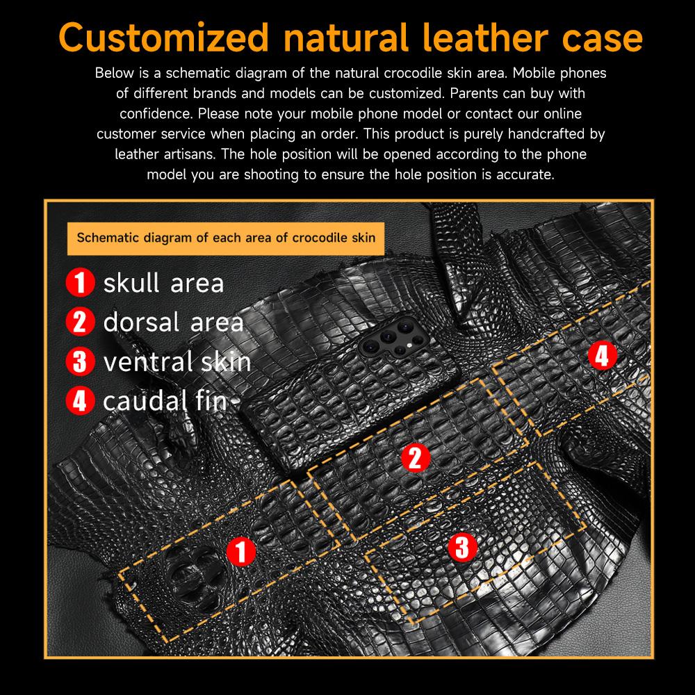 Luxury 100% Natural Crocodile Leather Case Cover For Samsung Galaxy S25 S24 S22 S21 S23 Ultra Plus S25Ultra S24Ultra A55 5G