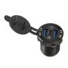 USB-Ladebuchse 3 Anschlüsse Mehrfachschutz QC3.0-Ladebuchse mit wasserdichter Abdeckung für Autos LKWs Wohnmobile