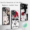 Nine-tailed fox art fashion design Phone Case For iPhone 16 15 14 13 12 11 Plus Pro Max High-end Luxury Magsafe Sheepskin