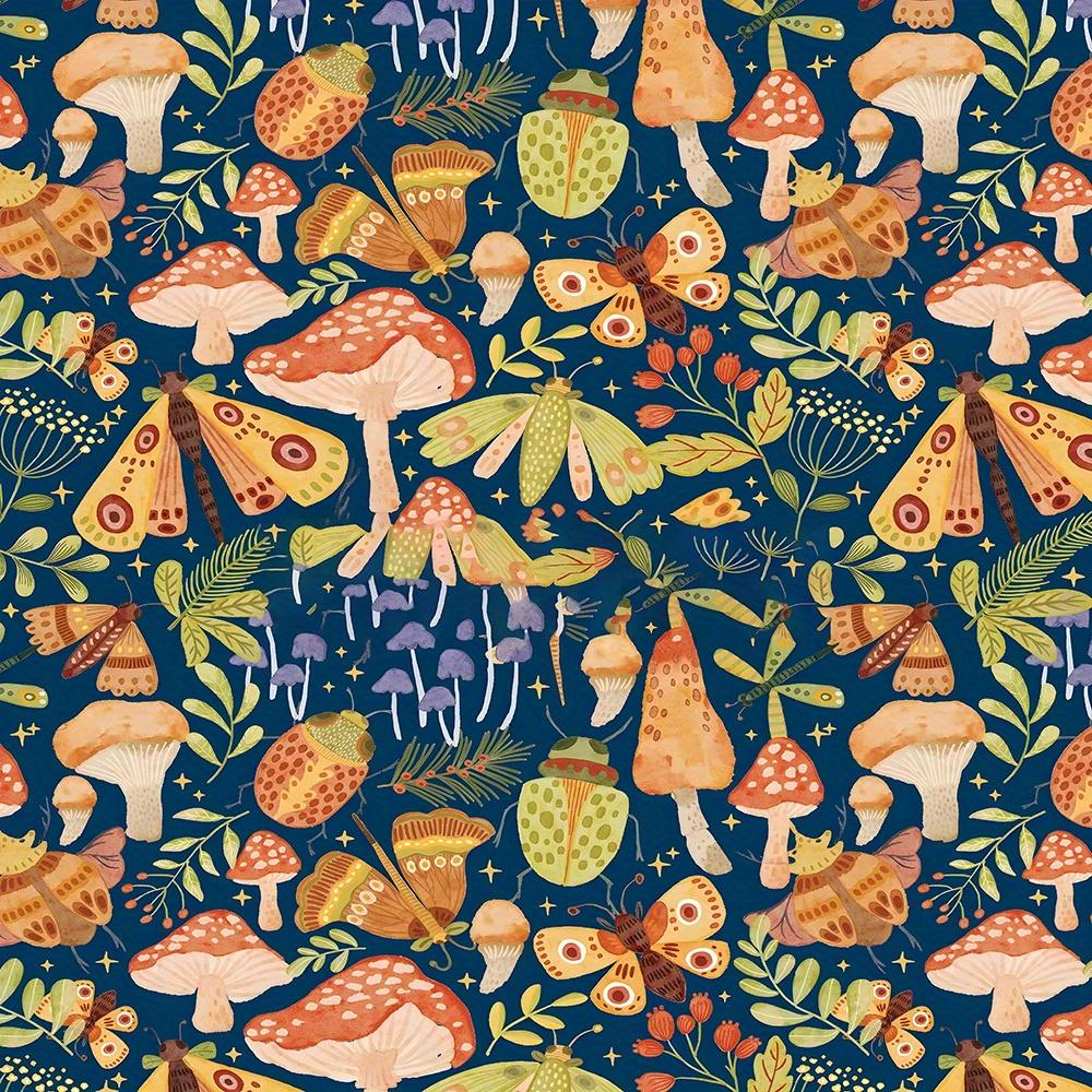 Digital Print Shower Curtain - Plant Flower Forest & Small Animals, Waterproof Polyester, Interior Home Decor, Toilet Partition