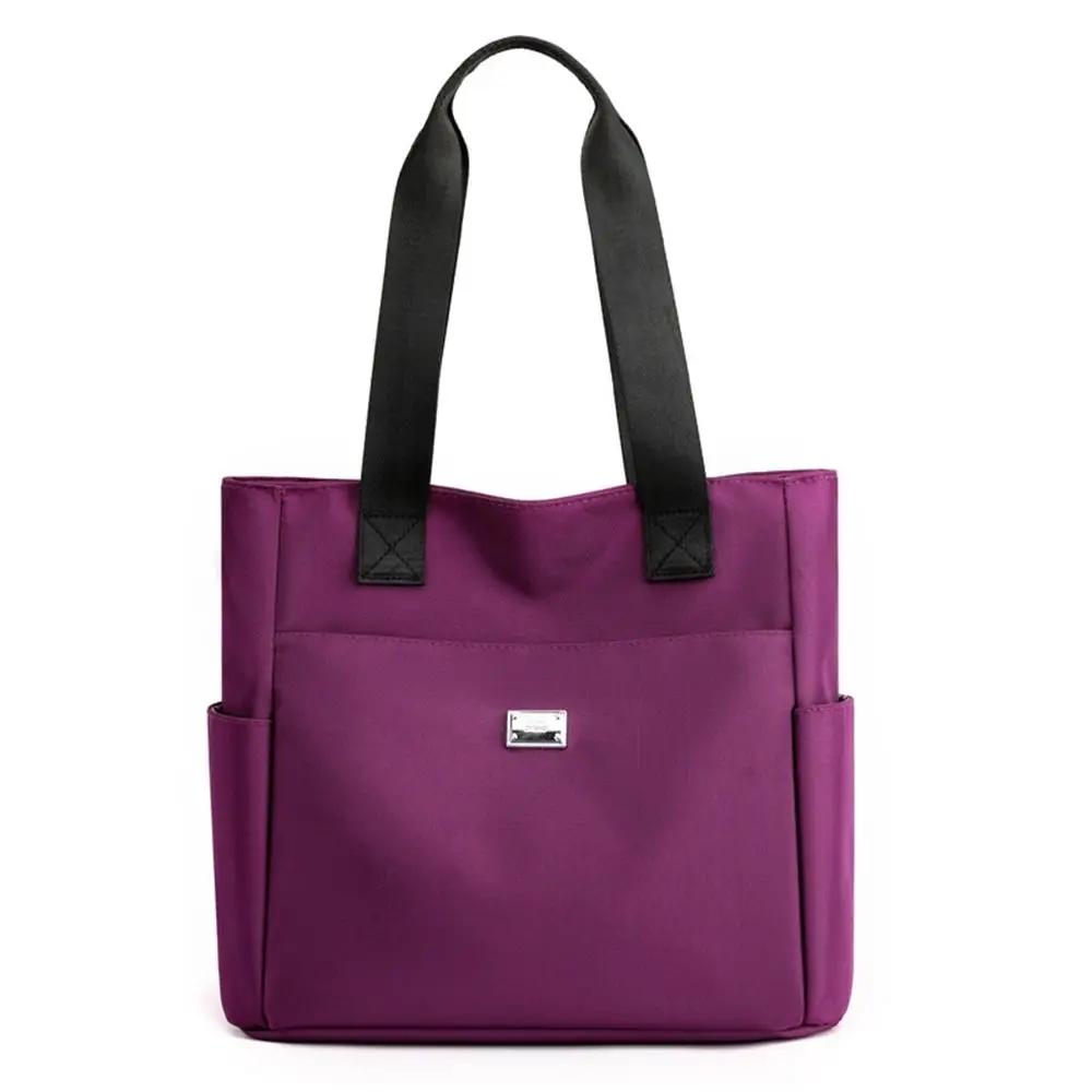 Large Capacity Handbag Shoulder Bag Lightweight Waterproof Nylon Shoulder Bag Tote Bags For Work School