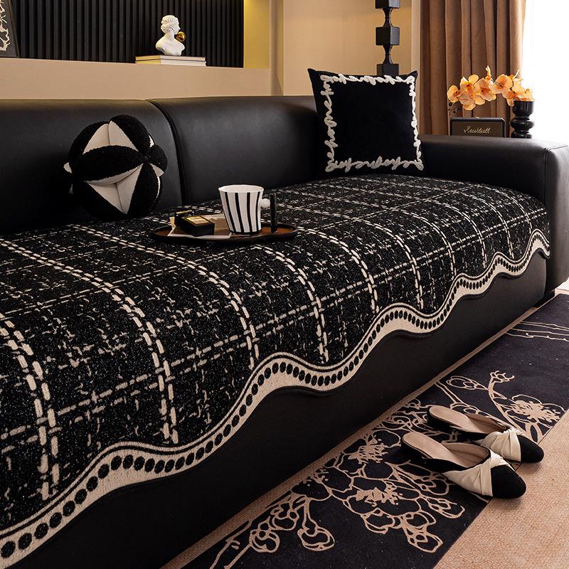Universal Special-shaped Sofa Cushion for All Seasons, Light Luxury Fixed Non-slip Straight Row 2025 New One-piece High-end Cover Towel