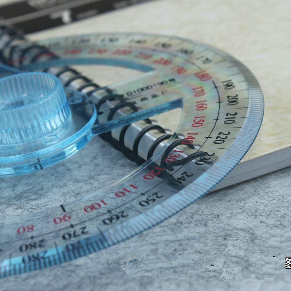 Durable Swing Arm Office Full Circle Math Goniometer Protractor Measuring Tools Pointer Angle Ruler