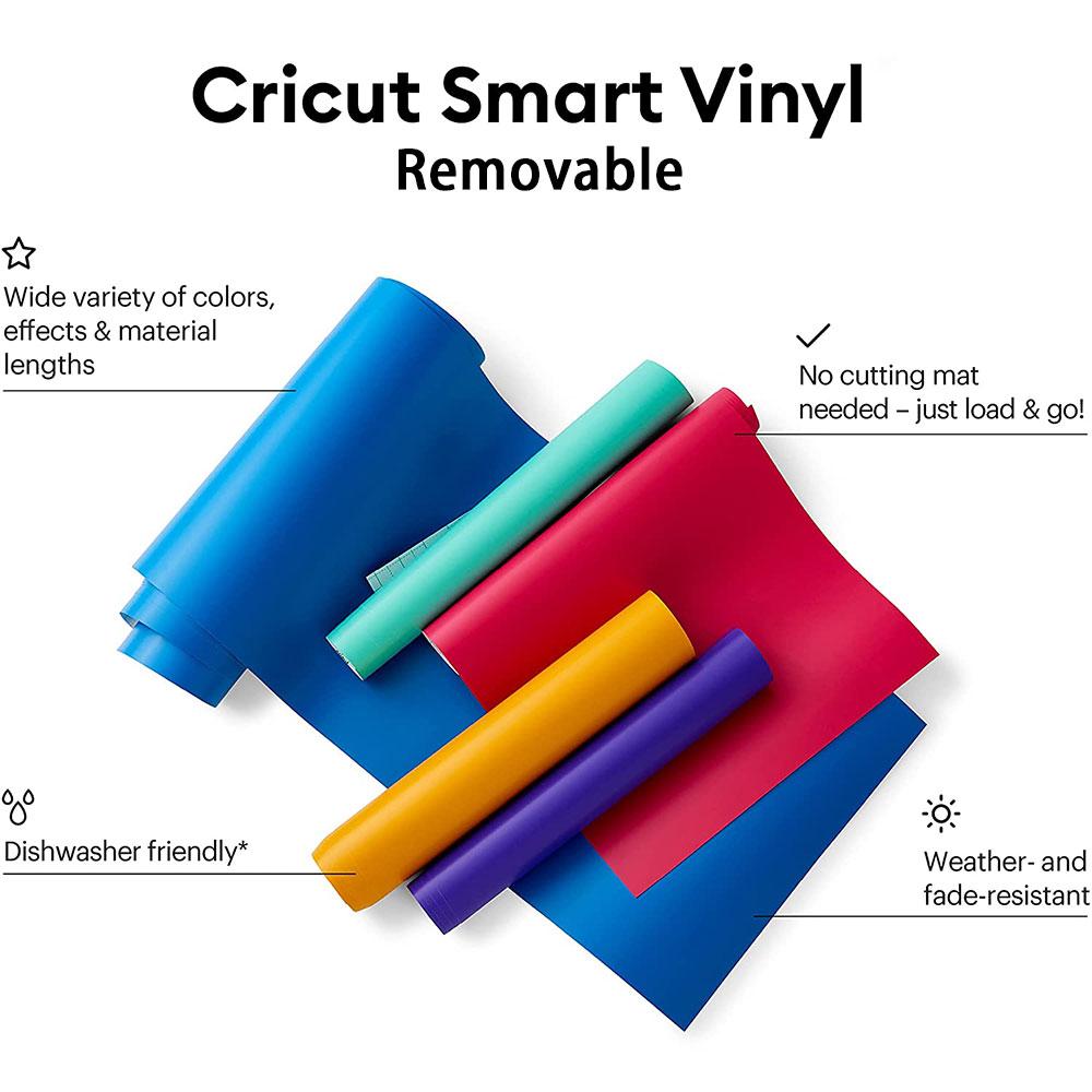 Smart Vinyl Removable for Cut Joy Cutting Machine No-Residue Vinyl for Indoor DIY Crafts Wall Decals Stickers In-House Decor