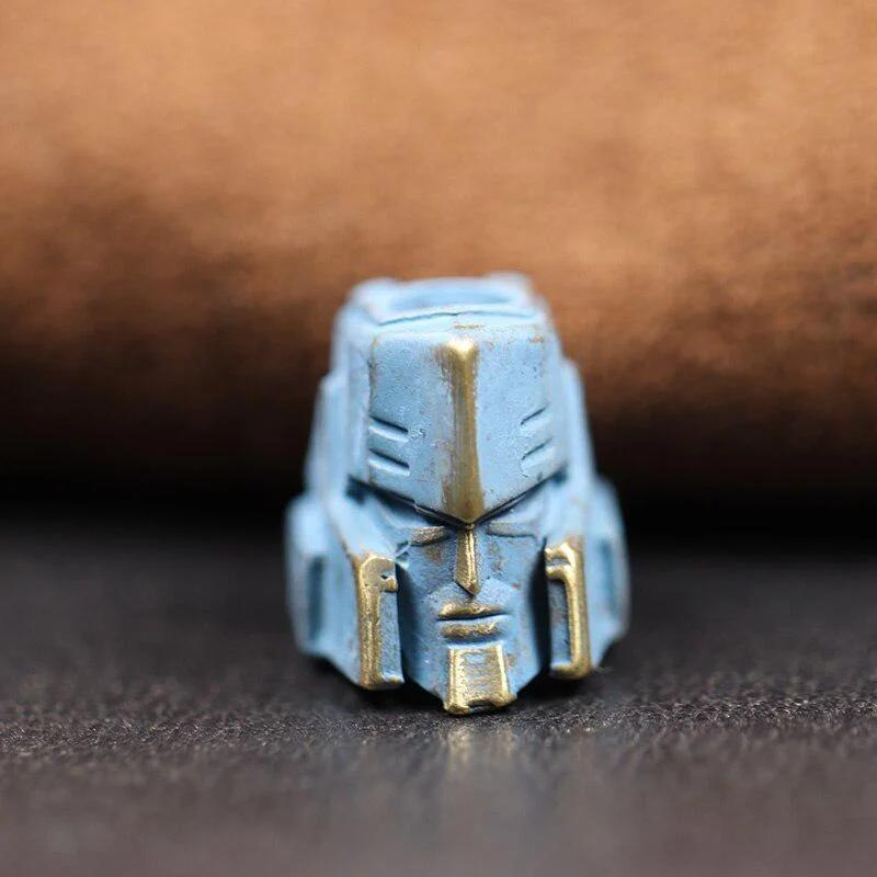 

Robot Helmet Brass Knife Bead EDC Outdoor DIY Paracord Accessories Woven Lanyard Pendant Jewelry Bracelet Hangings синій