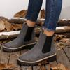 Neue Damen-Herbst-Chelsea-Ankle Boots im britischen Stil aus Wildleder, modische, vielseitige kurze Lederstiefel