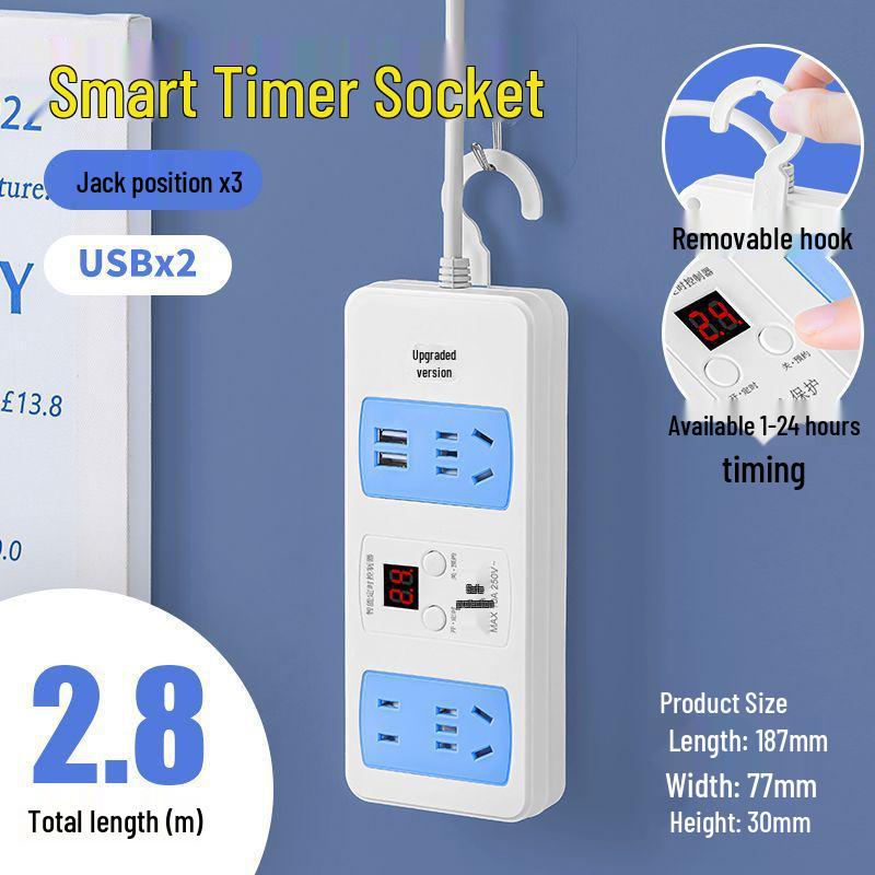Electric Vehicle Timer Socket: 1-24 Hour Power Control & Overcharge Protection