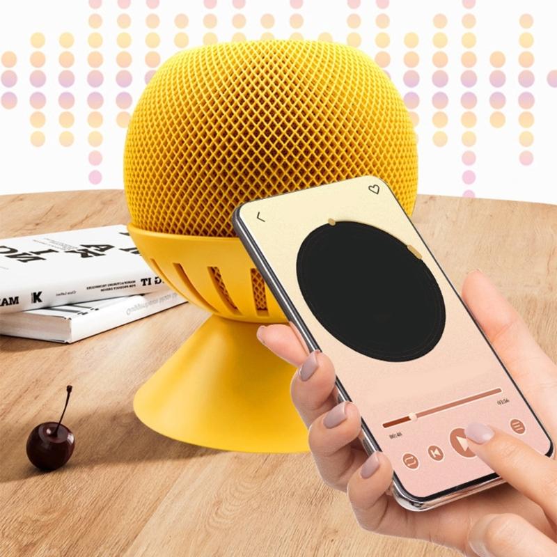 Detachable Portable Holder For Selected Light Weight Speaker Space Saving Design Antislip Plastic Base Support