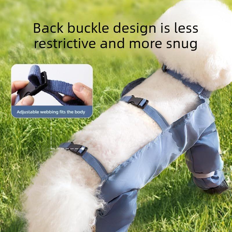 Waterproof Dog Raincoat Four Legs Full Body Coverage Durable Pet Anti Dirty Clothing Outdoor Walking Paw Protector Windproof