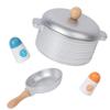 European Style Wooden Kitchen Stove Playset: Colorful Pretend Cooking Toys for Kids and Parents