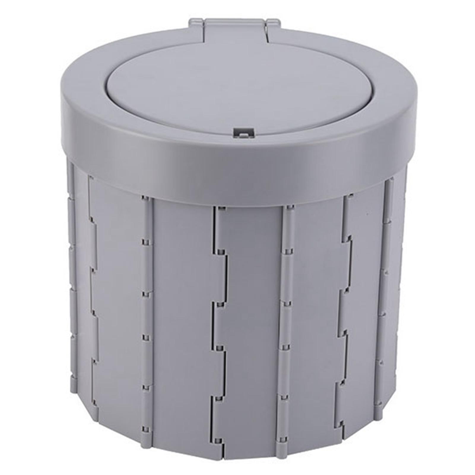 

Портативный дорожный туалет для путешествий, складной туалет с крышкой для кемпинга, пеших прогулок, серый