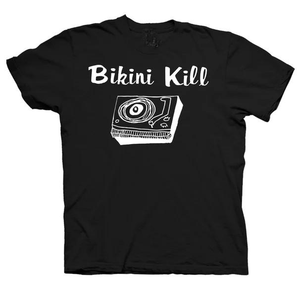 Винтажная музыкальная группа Bikini Kill Хлопок Черный Полный Размер Унисекс Классическая Рубашка Унисекс Футболка XL
