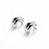 YF3354 Waterproof Non Tarnish Jewelry 18K Gold Plated High Polished Stainless Steel Double Layer CC Earring for Women