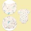 Withorganic Organic Cotton Newborn Bodysuit 2-Piece Set - Cloud Heart Horse + Momo's Forest