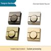 Handbag Hardware Square Buckle Zinc Alloy Push Lock, 33mm Outer Diameter