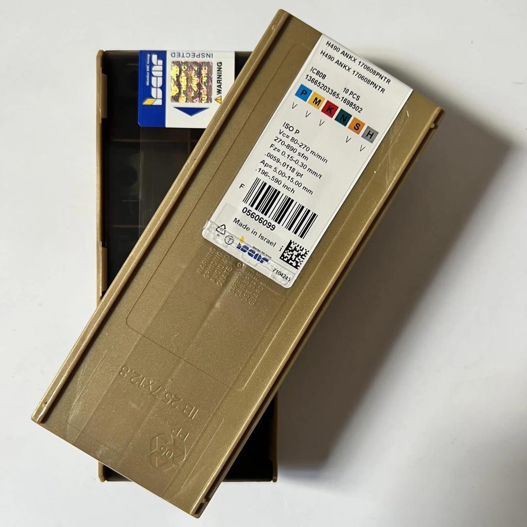 ISCAR / H490ANKX170608PNTR IC808 Industrial Indexable Carbide Inserts 10 Pcs