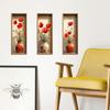 Creative Simulation 3D Poppy Vase for Bedroom Living Room Home Beautification and Decoration Wall Stickers