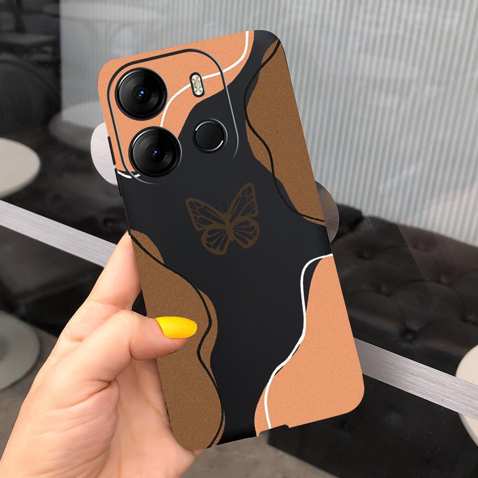 Phone Case for Infinix Smart 7 Plus Case X6517 Bumper Flower Girly Soft Silicone Cover for Infinix Smart 7 X6517 Funda Smart 7+
