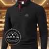 T-shirt Estiva Casual da Uomo a Manica Lunga Stampata - Top Elegante e Versatile, Design Geometrico, Polo da Golf Leggera