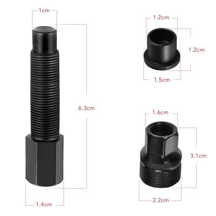 Extracteur de manivelle de pédalier vélo - AIMOONSA - Compact - Tête amovible - Compatible ISIS & conique - Robuste