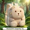 Zaino 3D Orso per Scuola Bambini Asilo Bambini Borse Scolastiche per Bambini Ragazze Casual Zainetto per Bambini Piccoli Zaino Scolastico Carino