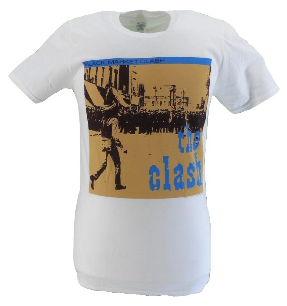Unisexs White Official The Clash Black Market Clash T Shirt S